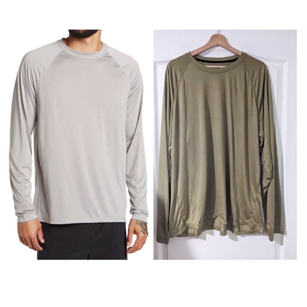Z by Zella | Core Long Sleeve Performance T-Shirt in Olive Green